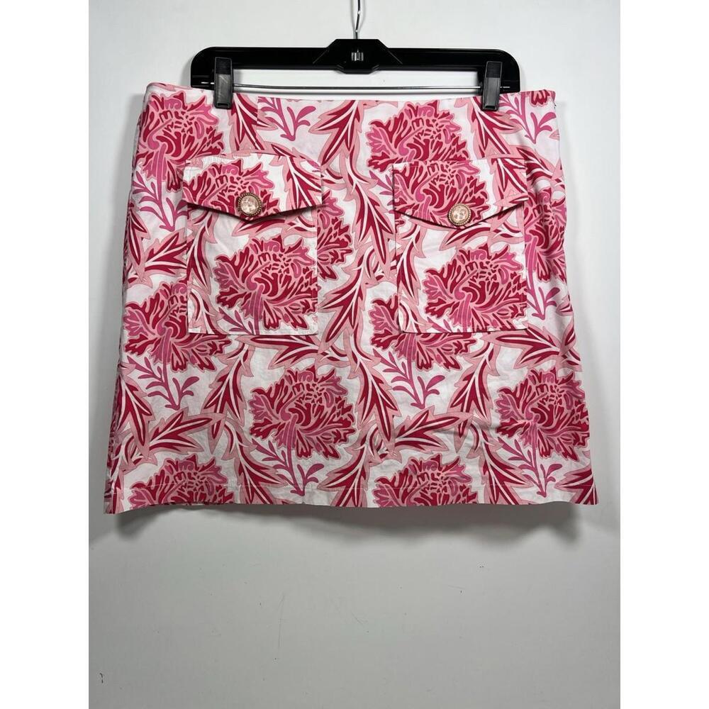 Pink Floral Pocket Mini Skirt